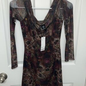 Urban outfitters off the should long sleeve dress